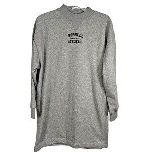 NWT Russell Athletic Sporty Tunic Dress Over Sized Sweatshirt Gray Women Size S